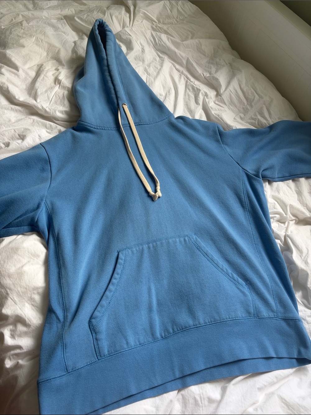 Simons Light Blue Hooded Pullover Sweatshirt